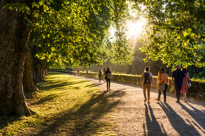 Walking to feel happy